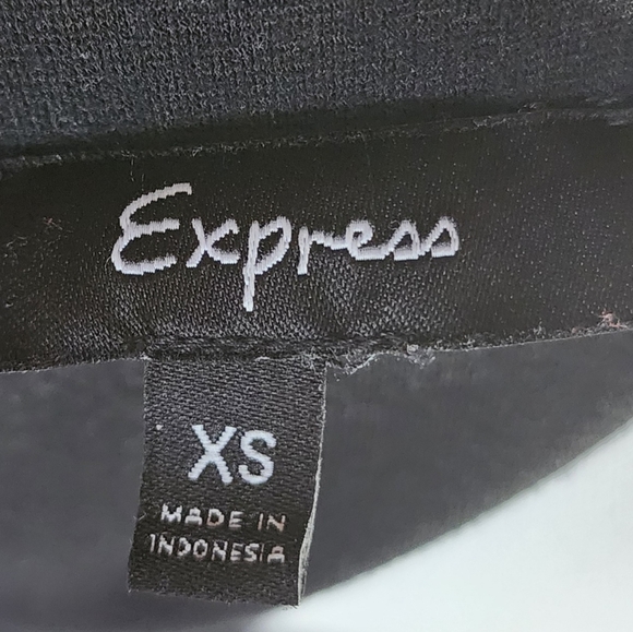 Express Women's Black Dress, Capped Sleeve, Turtle Neck, Gold Zipper,Size XS - Picture 11 of 16